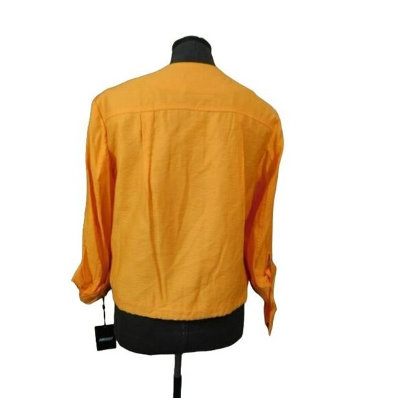 DKNY Size XS Zip Front Lined Tab Sleeve Jacket  NWT $119 - Picture 3 of 3